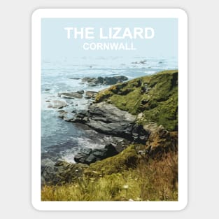 The Lizard Cornwall. Cornish gift. Travel poster. Sticker